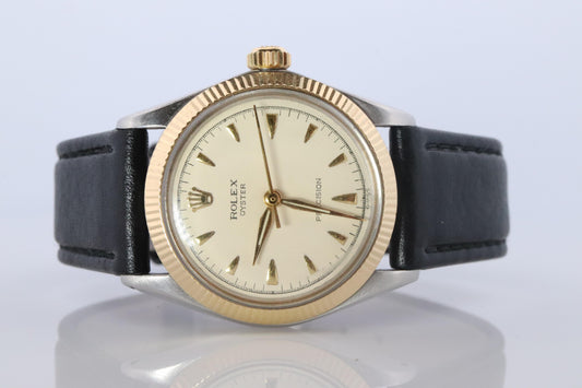 ROLEX Watch. Rolex ref. 6430 1950s Stainless Steel Multi tone Mens Rolex watch.