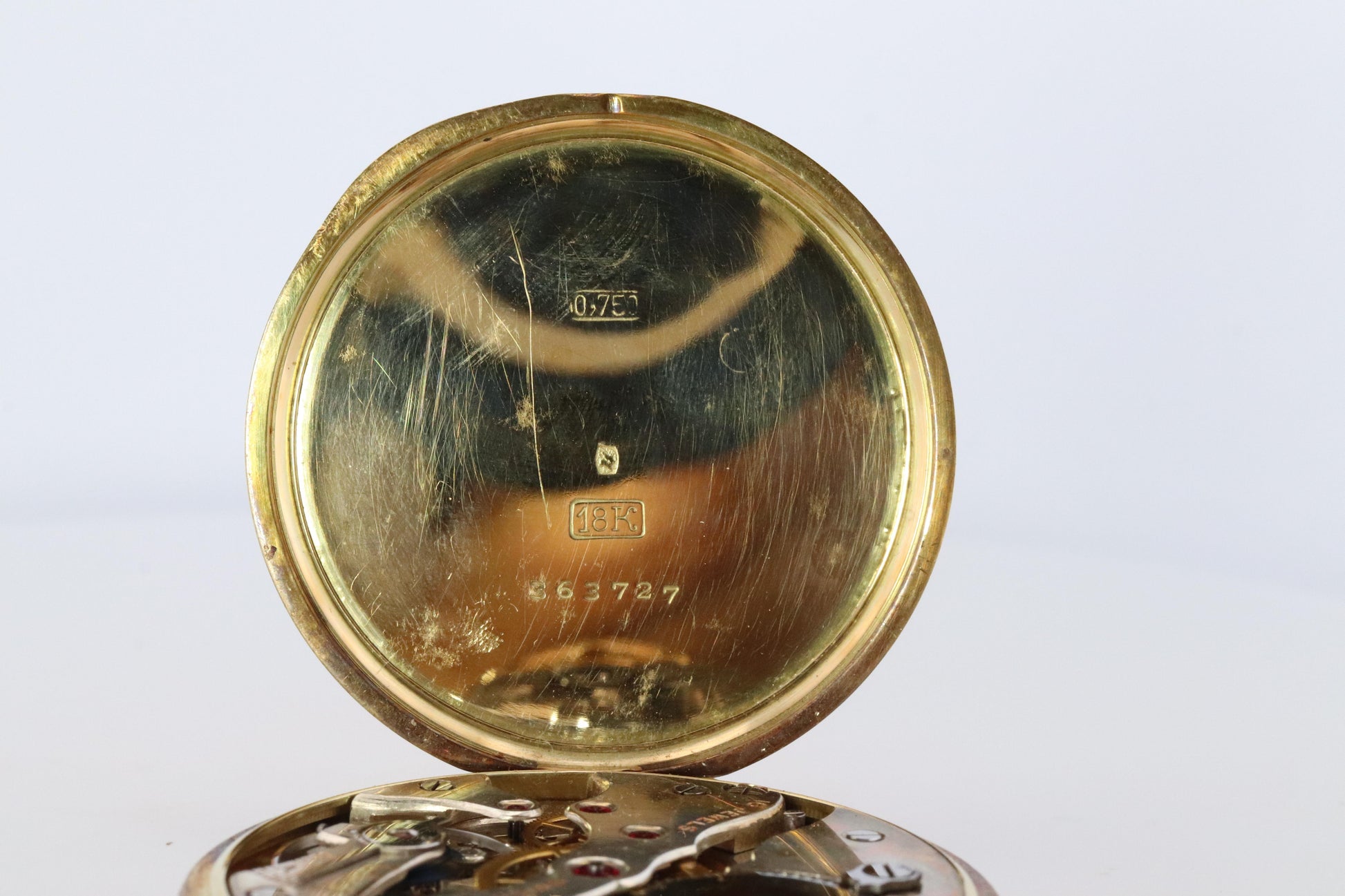 18k Golay Fils & Stahl Pocket Watch. Antique 750 YG Golay Ornate 43mm