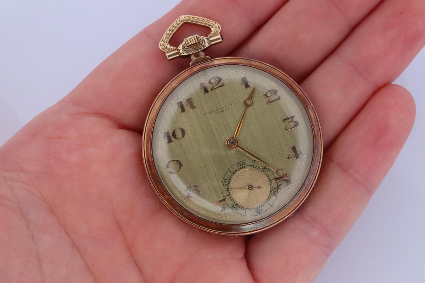18k Golay Fils & Stahl Pocket Watch. Antique 750 YG Golay Ornate 43mm
