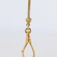18k YG Pocket watch Chain. Antique Pocket Watch Curb chain.