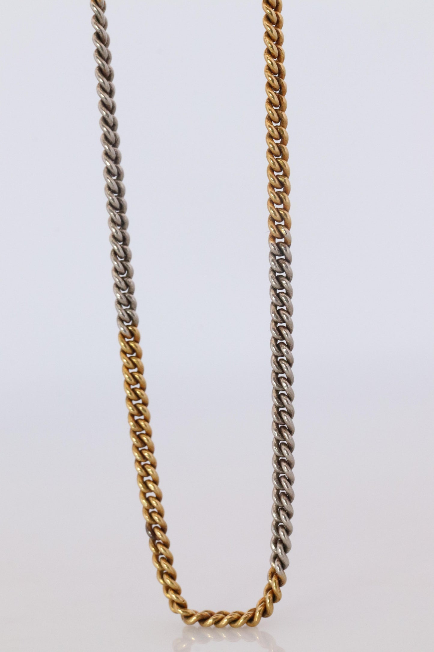 18k YG Pocket watch Chain. Antique Pocket Watch Curb chain.