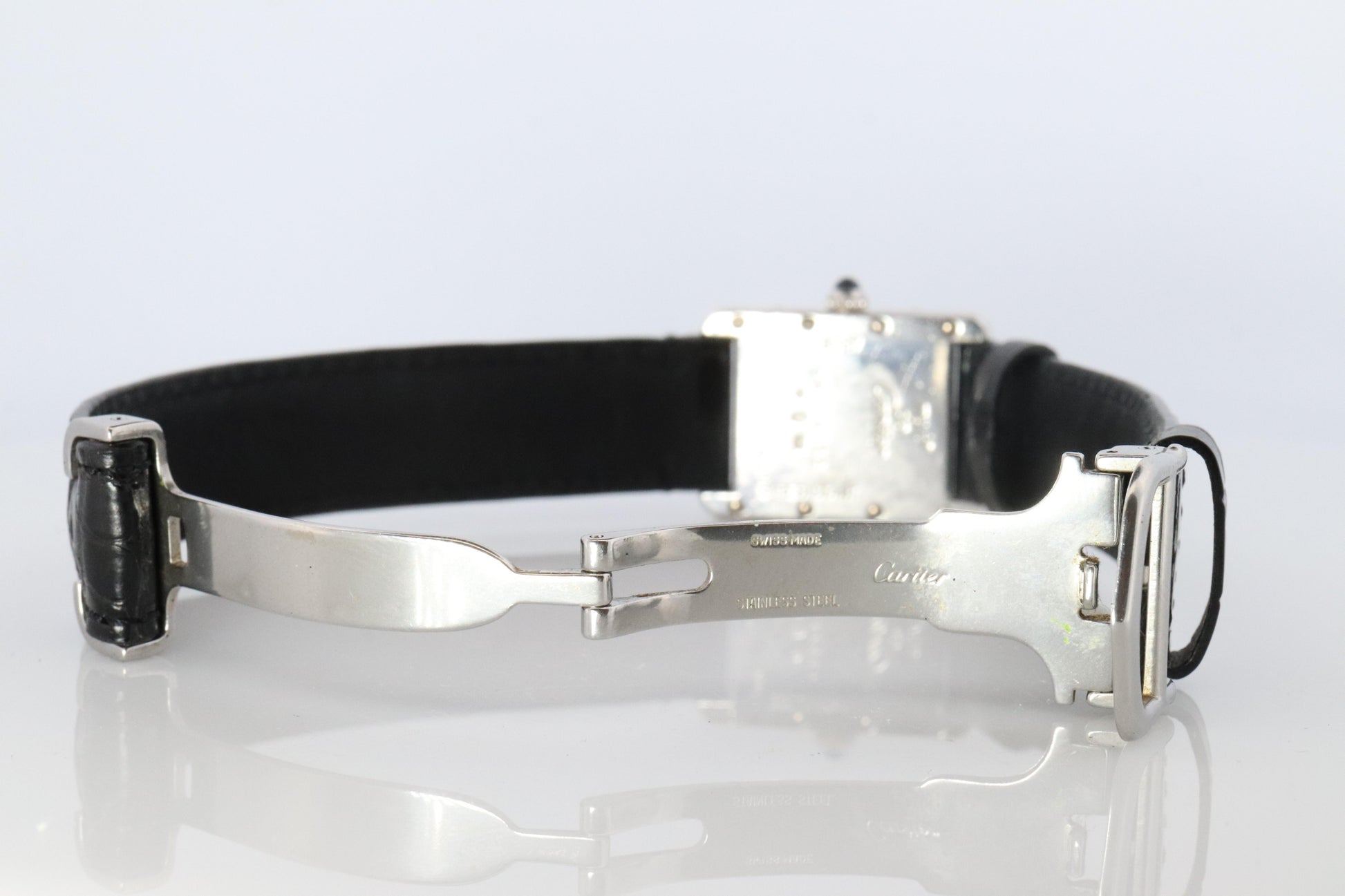 Vintage Must de Cartier Tank Watch. 925 Vermeil ARGENT 2416 Arabic Dial Tank