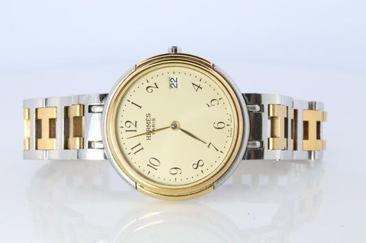 Genuine HERMES Windsor GM 31mm Round Quartz Watch White Dial