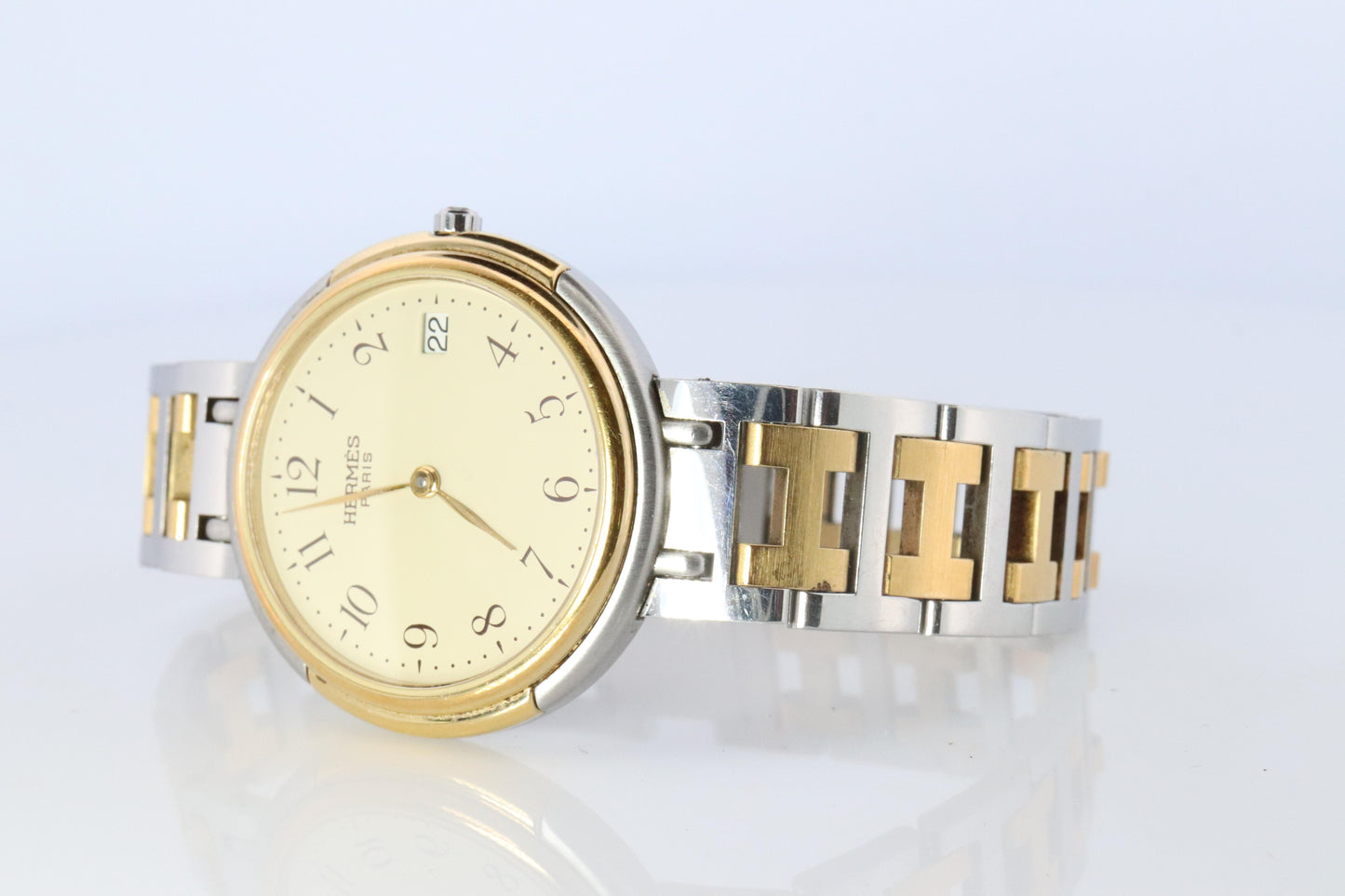 Genuine HERMES Windsor GM 31mm Round Quartz Watch White Dial