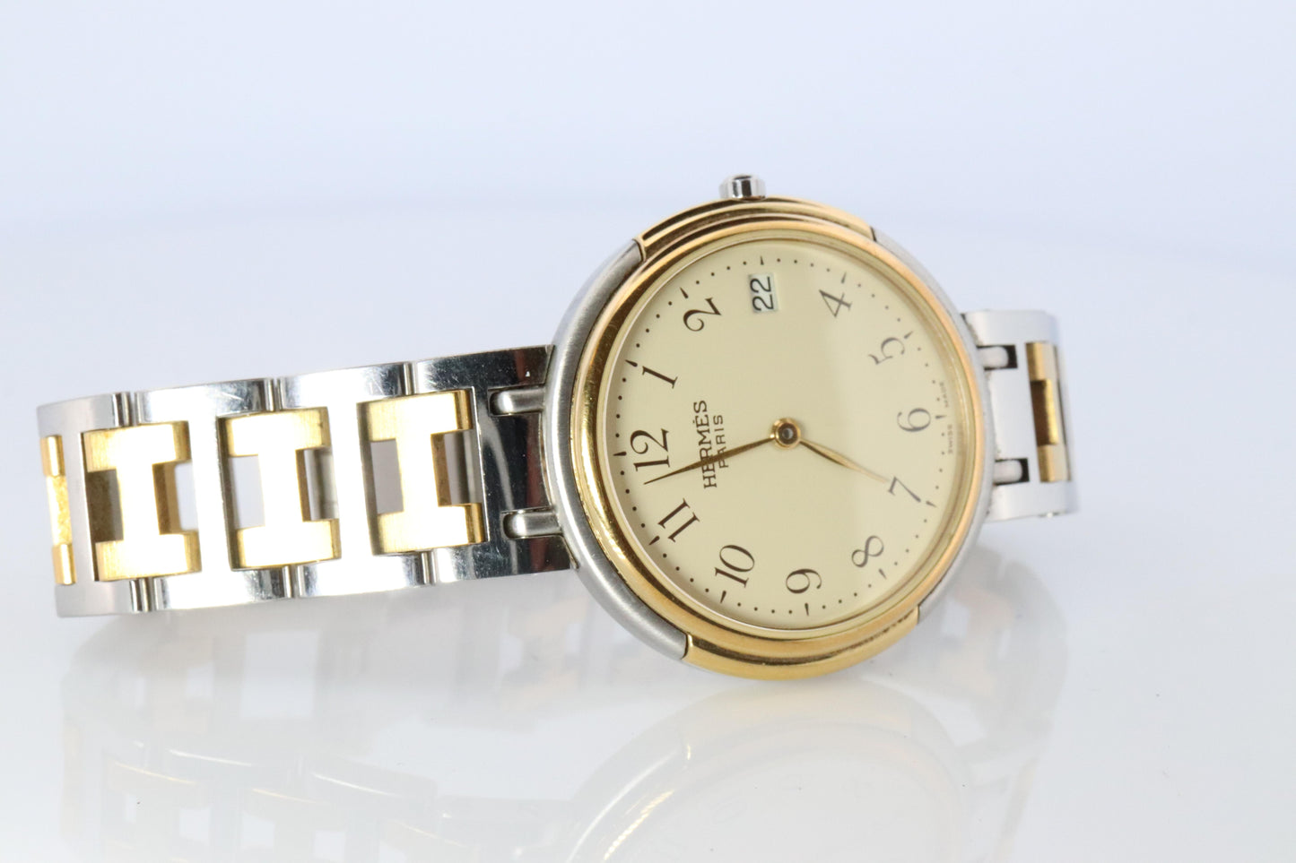 Genuine HERMES Windsor GM 31mm Round Quartz Watch White Dial