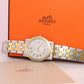 Genuine HERMES Carrick LARGE 34mm Round Quartz Watch White Dial