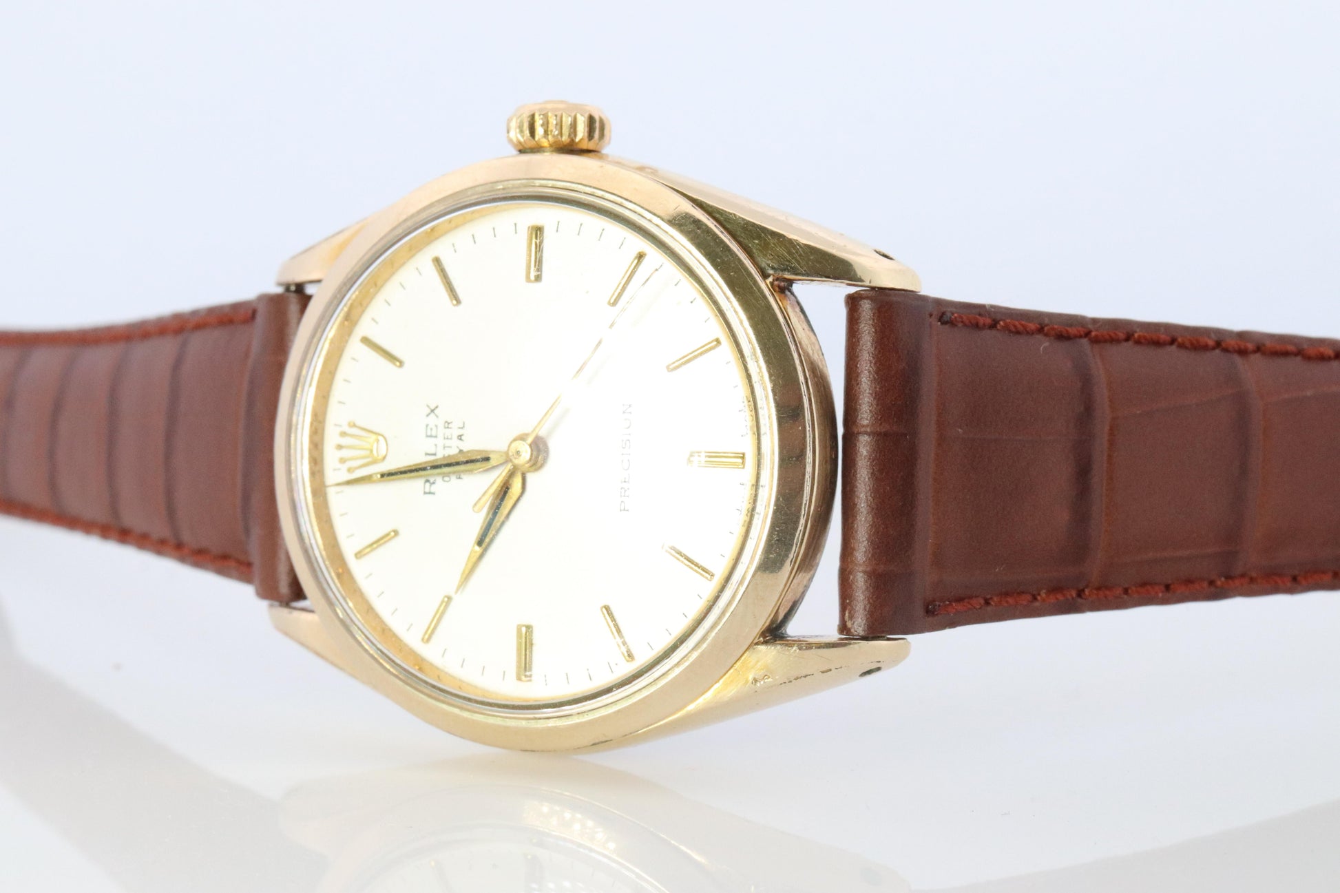 ROLEX Watch. Rolex ref. 6426 1960s Gold Capped Stainless Steel Mens Rolex watch.