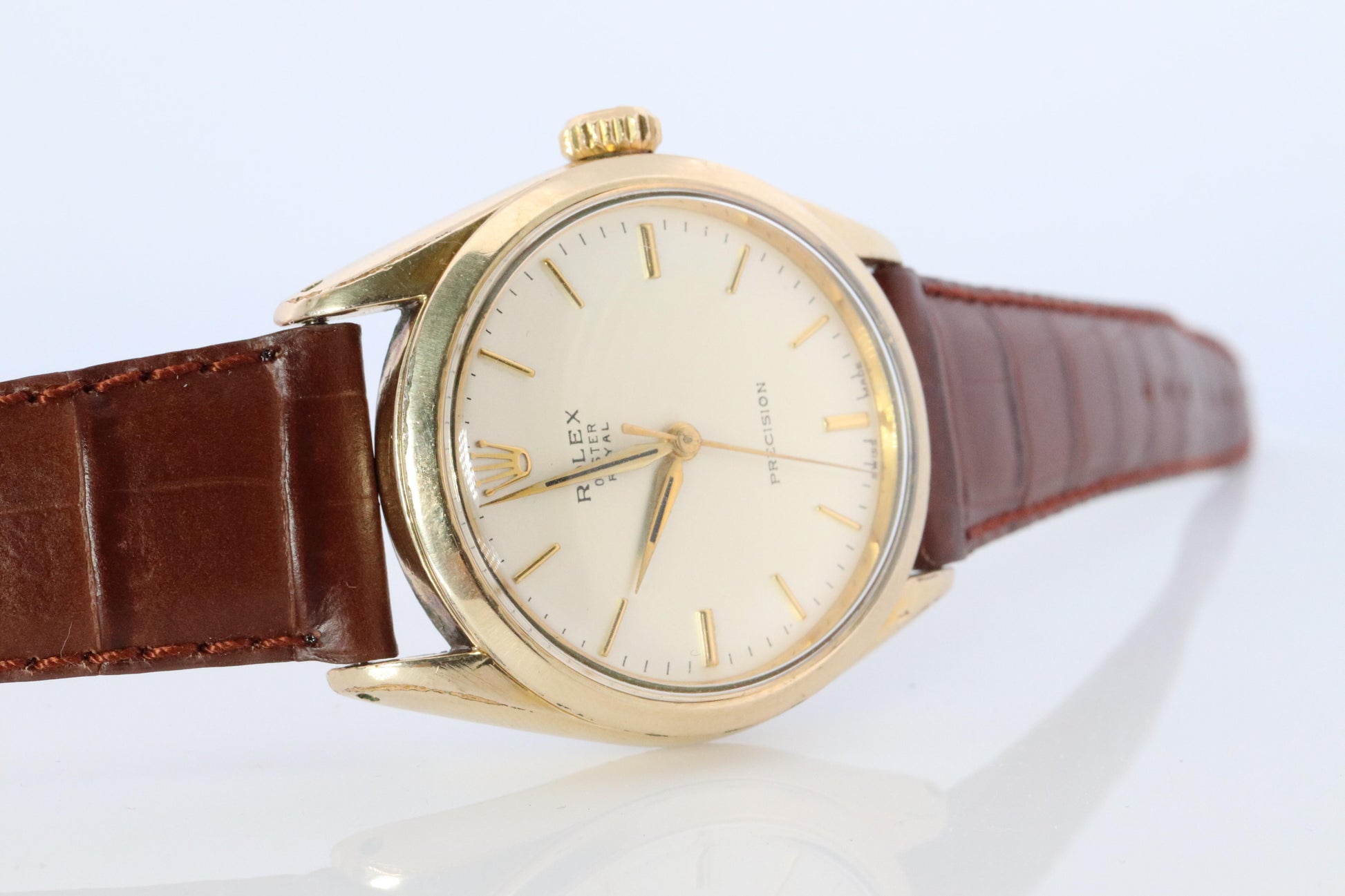 ROLEX Watch. Rolex ref. 6426 1960s Gold Capped Stainless Steel Mens Rolex watch.