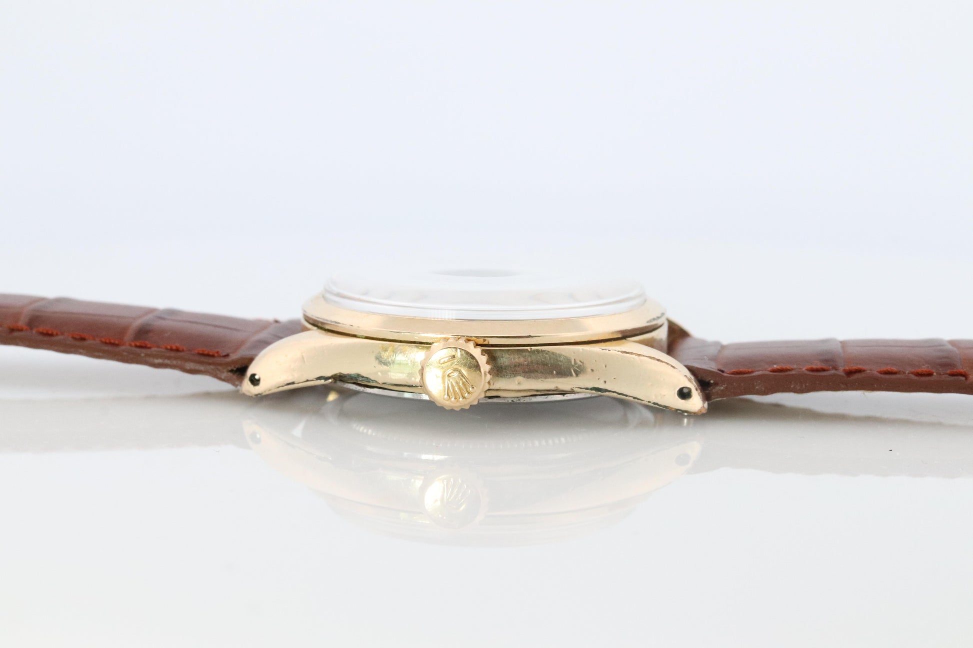 ROLEX Watch. Rolex ref. 6426 1960s Gold Capped Stainless Steel Mens Rolex watch.