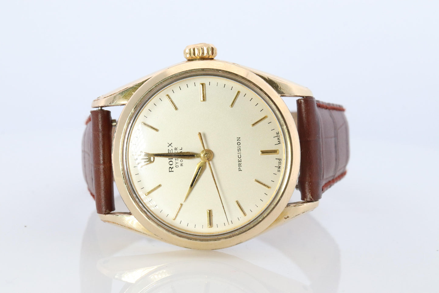 ROLEX Watch. Rolex ref. 6426 1960s Gold Capped Stainless Steel Mens Rolex watch.