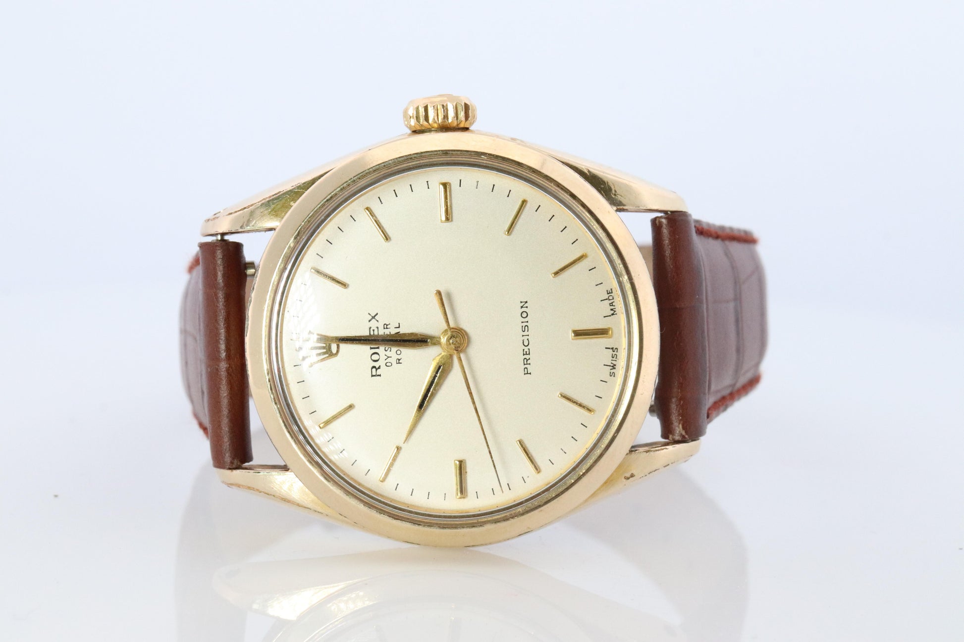 ROLEX Watch. Rolex ref. 6426 1960s Gold Capped Stainless Steel Mens Rolex watch.