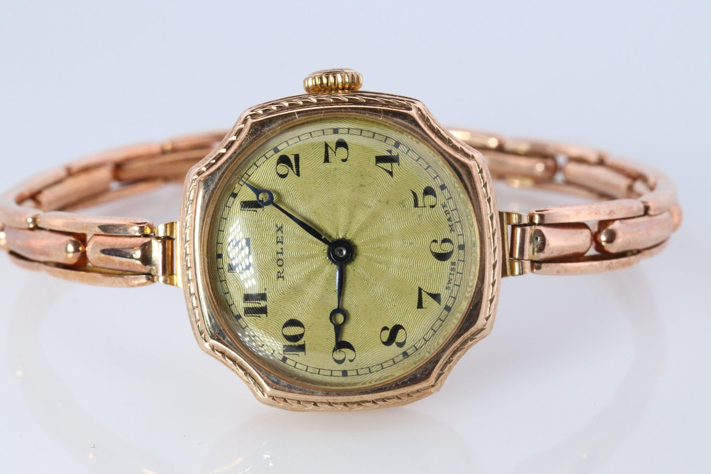 Antique Rolex Womens Cocktail Watch. 9k Rose Gold 0902 Manual Windup.