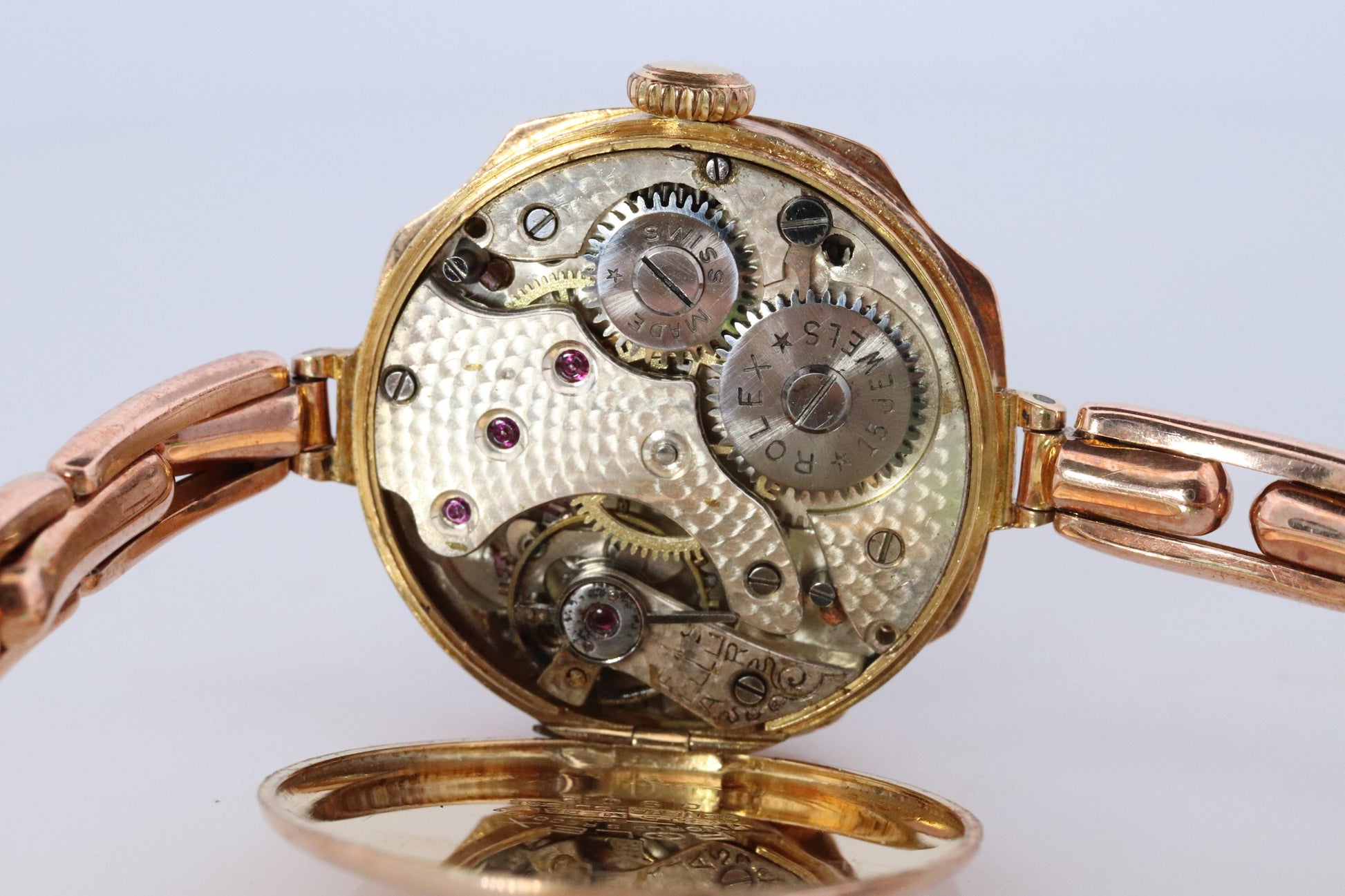 Antique Rolex Womens Cocktail Watch. 9k Rose Gold 0902 Manual Windup.