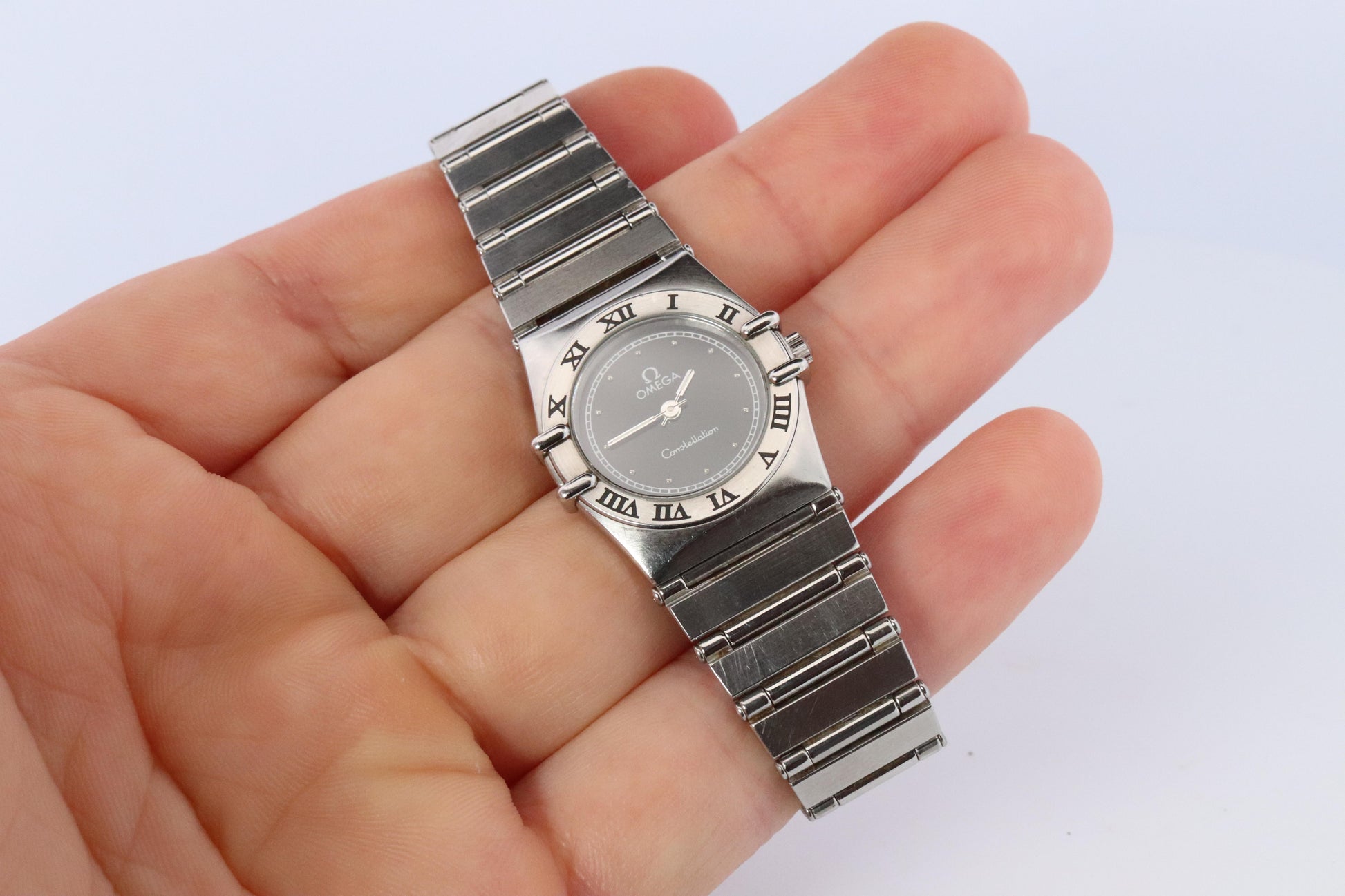Omega Watch. Ladies Omega 796.1080 Constellation Black Dial Womens Wristwatch