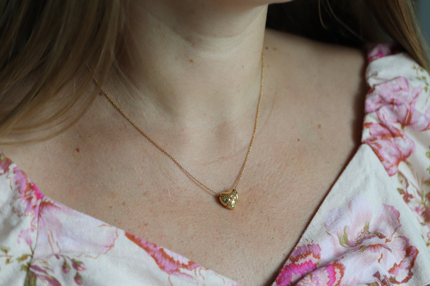 Tiffany and Co Heart Pendant 18k Tiffany Elsa Peretti Puffed Heart Necklace