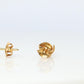 Mikimoto Moon Earrings. 18k Yellow Gold Mikimoto Pearl Dainty Stud Earrings.