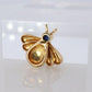 Genuine Cartier Bee Brooch. 18k Yellow Gold Sapphire BumbleBee Pin.