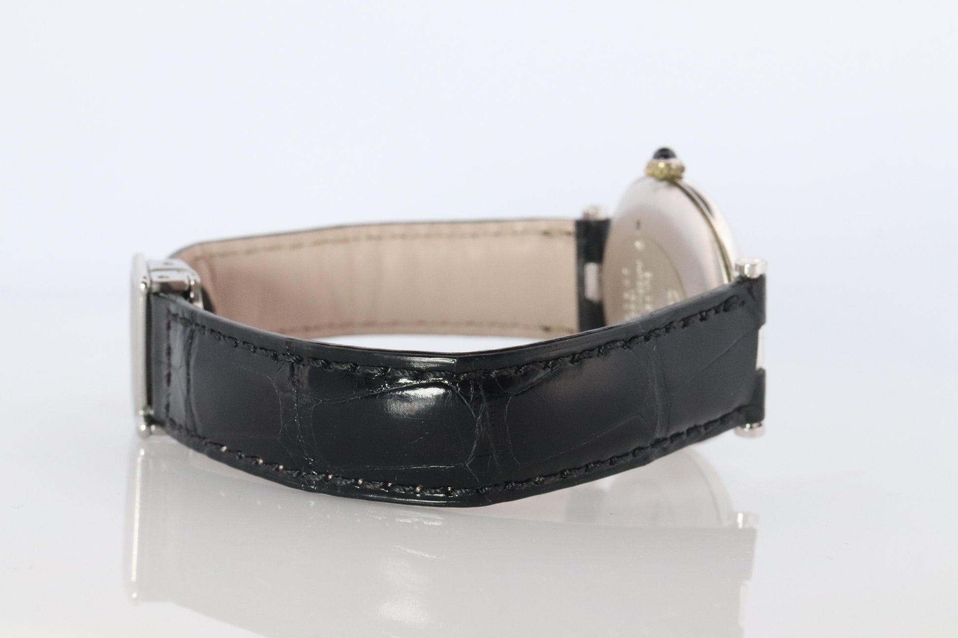 Cartier 1860 Watch. Must de Cartier White Dial Vendome Round Argent Sterling 30m