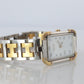 Genuine HERMES Stainless Steel 24mm Rectangle Croisiere Quartz Watch White.