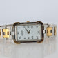 Genuine HERMES Stainless Steel 24mm Rectangle Croisiere Quartz Watch White.