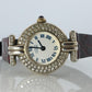 Genuine Cartier Diamond Watch Must de Cartier Colisee Round Argent 690002