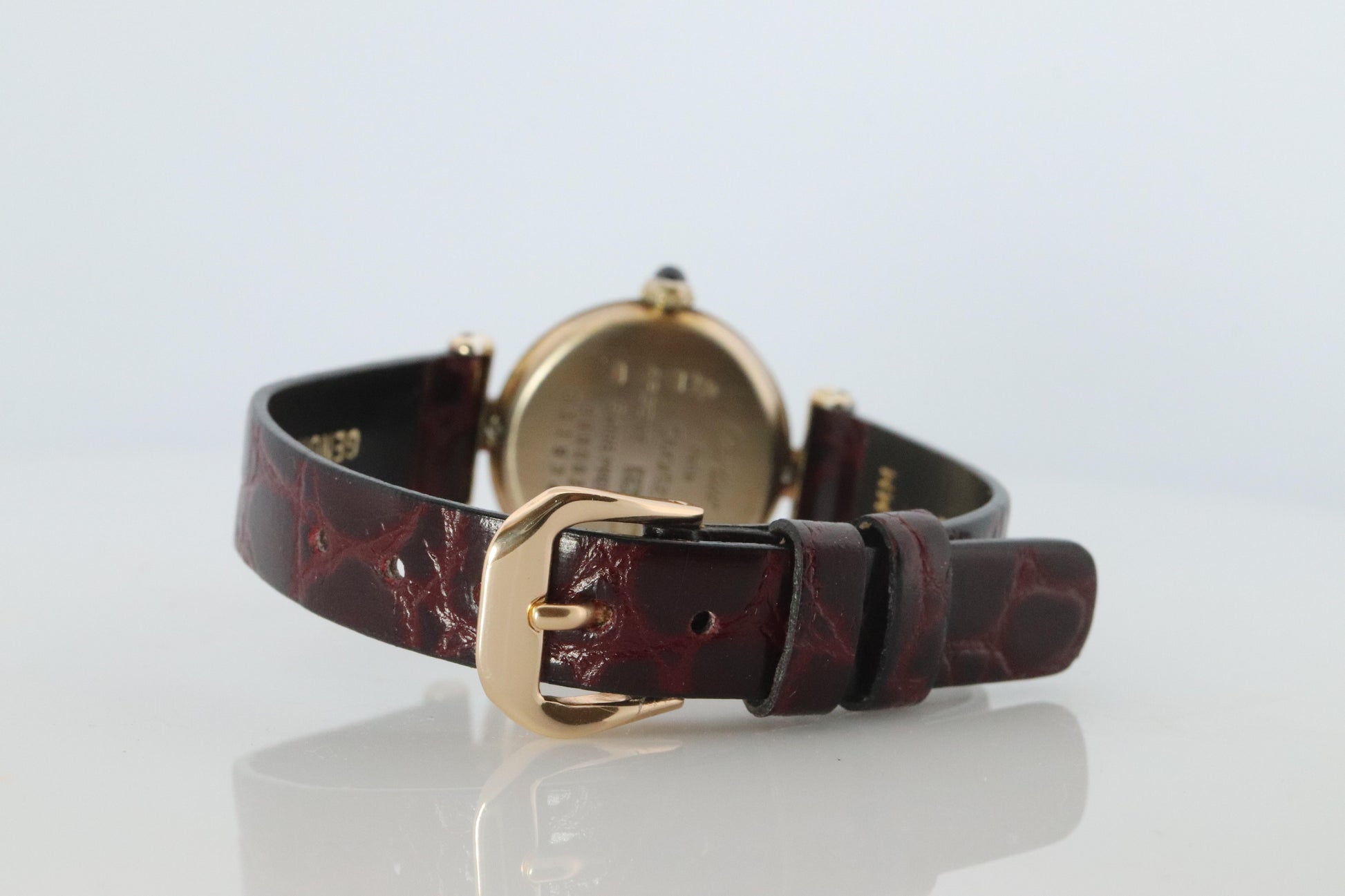 Genuine Cartier Diamond Watch Must de Cartier Colisee Round Argent 690002