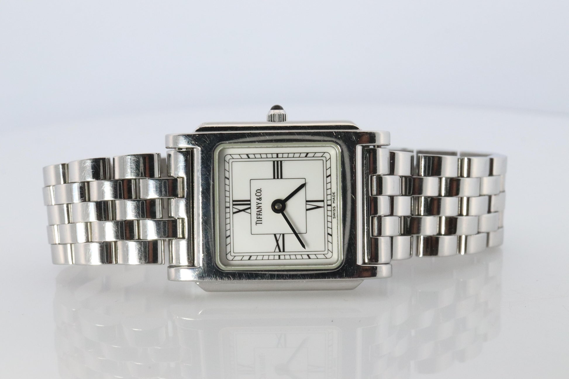 Tiffany and Co 525.1026 Watch. Tiffany Tank Quartz Watch. T&CO Square Portfolio.