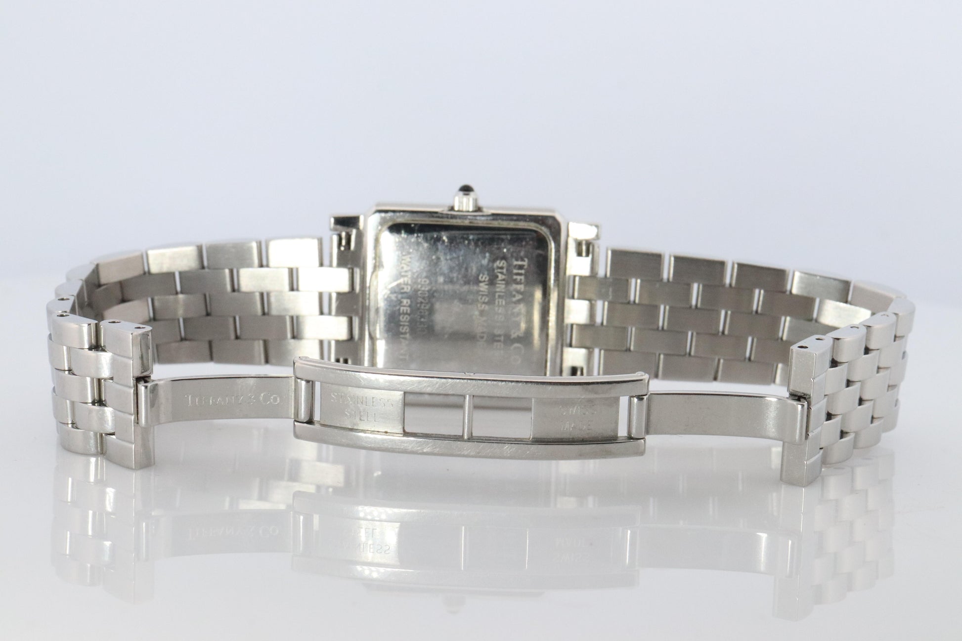 Tiffany and Co 525.1026 Watch. Tiffany Tank Quartz Watch. T&CO Square Portfolio.