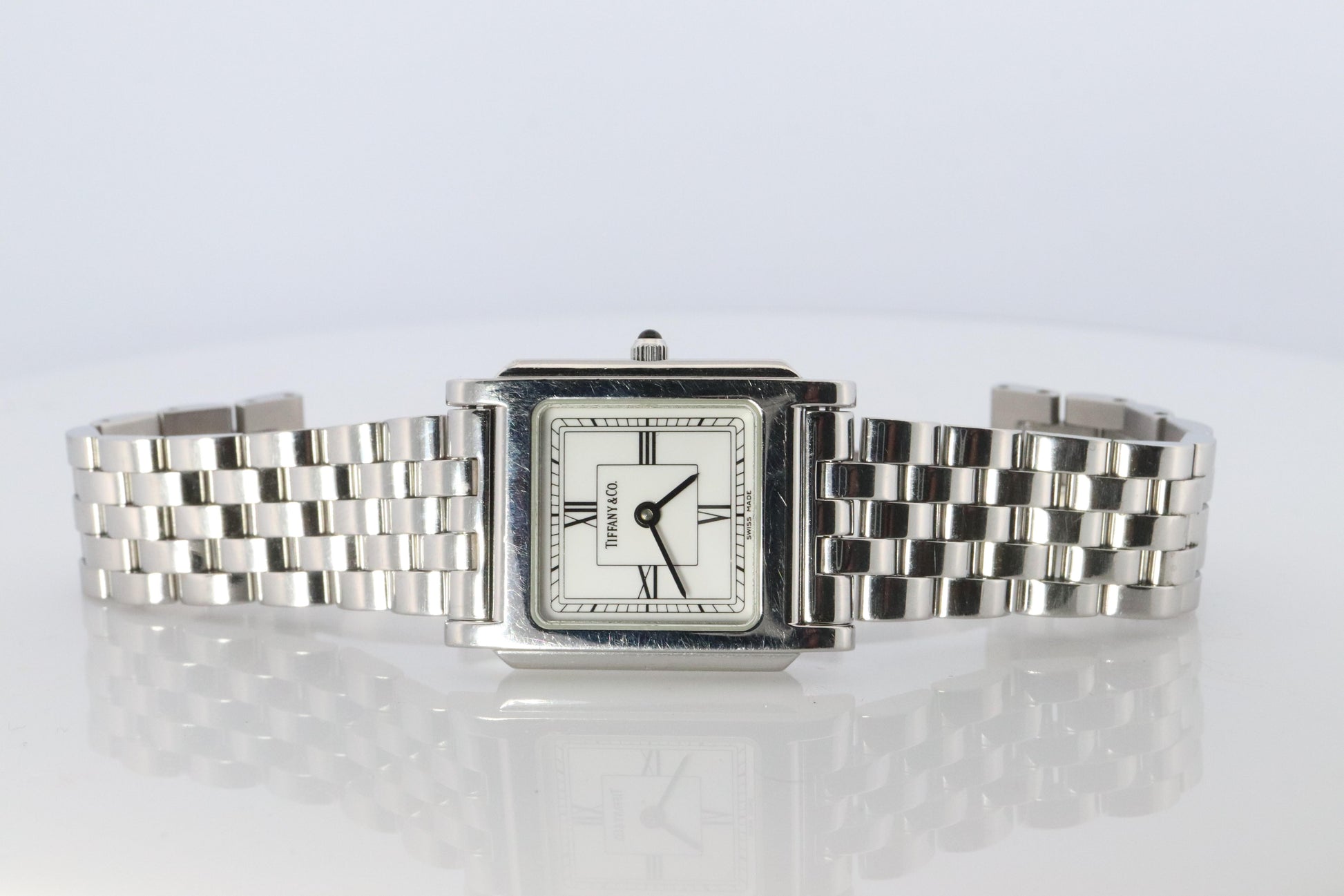 Tiffany and Co 525.1026 Watch. Tiffany Tank Quartz Watch. T&CO Square Portfolio.