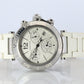 Vintage Cartier PASHA 38mm 3129 Chronograph. Rare White Dial W3140004.