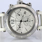 Vintage Cartier PASHA 38mm 3129 Chronograph. Rare White Dial W3140004.