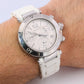Vintage Cartier PASHA 38mm 3129 Chronograph. Rare White Dial W3140004.