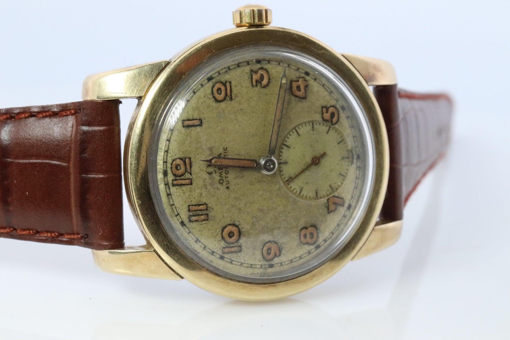 OMEGA Automatic Watch 2576 Omega Automatic Hammer Bumper 50s Mens Wristwatch