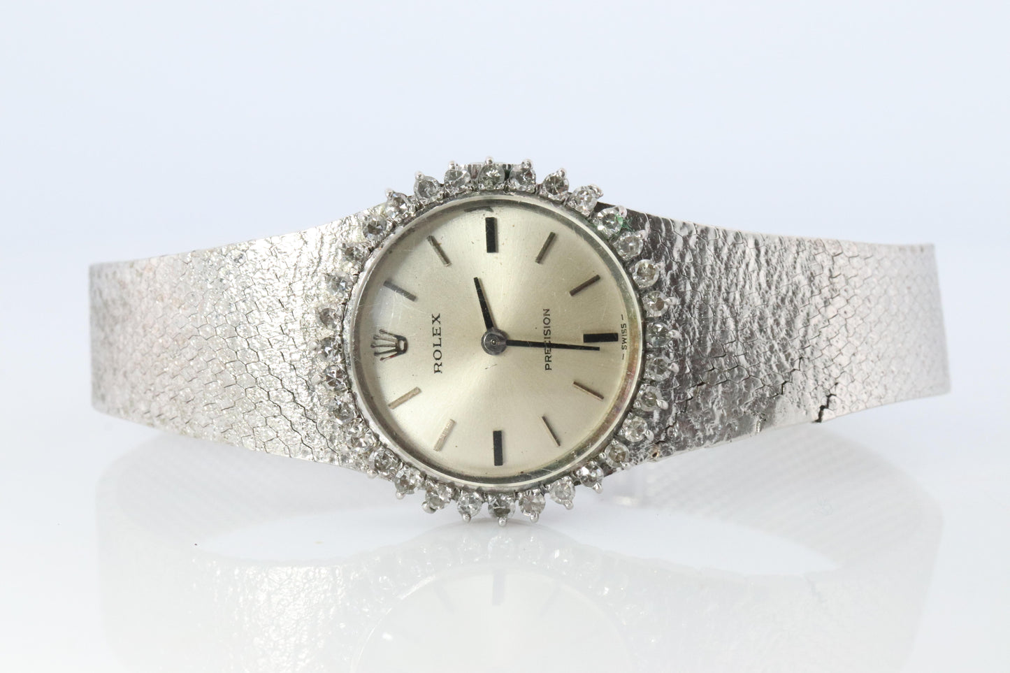 Genuine Rolex Watch. Diamond Bezel Ladies ROLEX 2649 Precision.