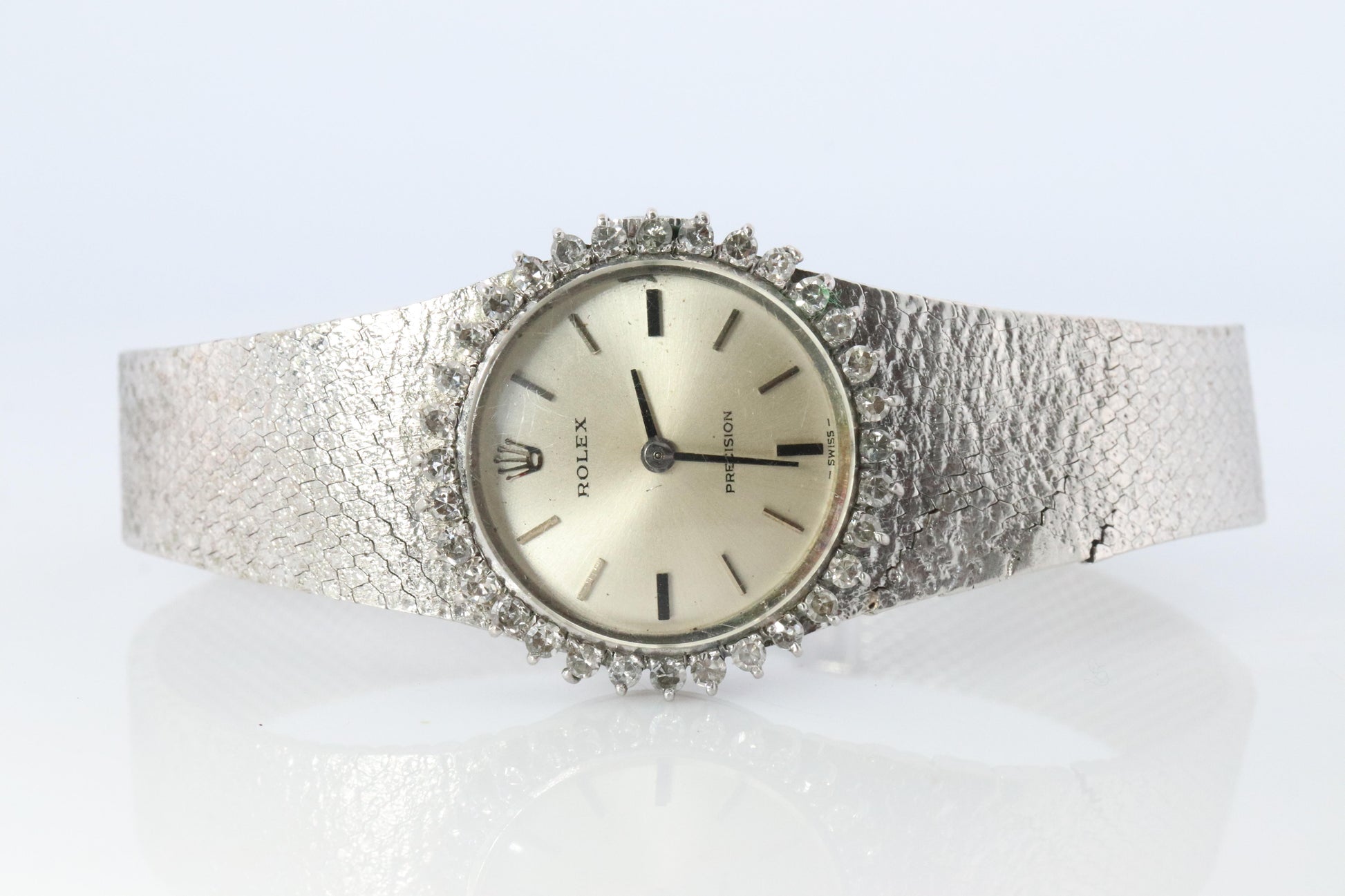 Genuine Rolex Watch. Diamond Bezel Ladies ROLEX 2649 Precision.