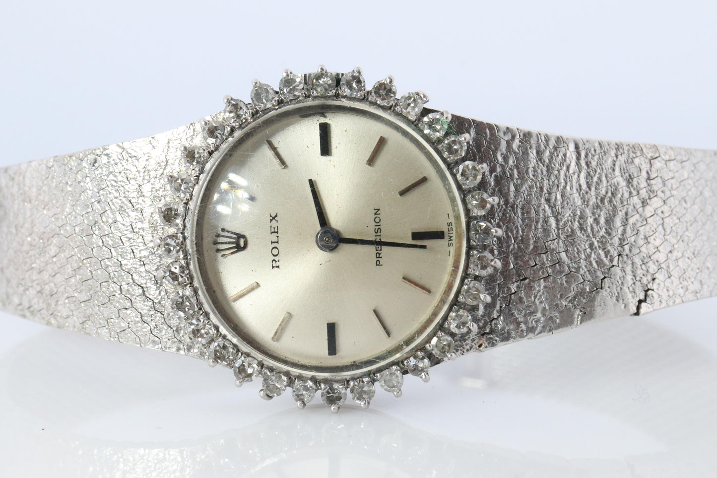 Genuine Rolex Watch. Diamond Bezel Ladies ROLEX 2649 Precision.