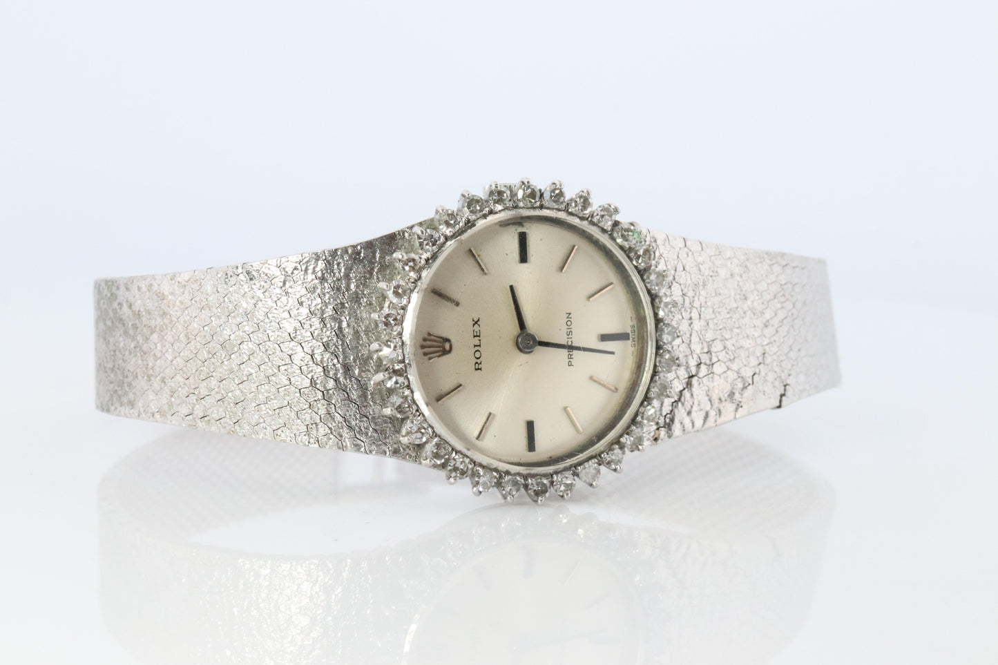 Genuine Rolex Watch. Diamond Bezel Ladies ROLEX 2649 Precision.
