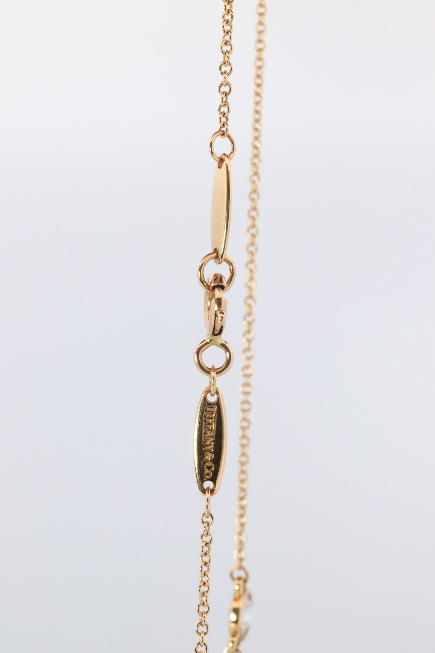 Vintage Tiffany Co Necklace Elsa Peretti Diamond by the Yard 0.36ct Solitaire 1P