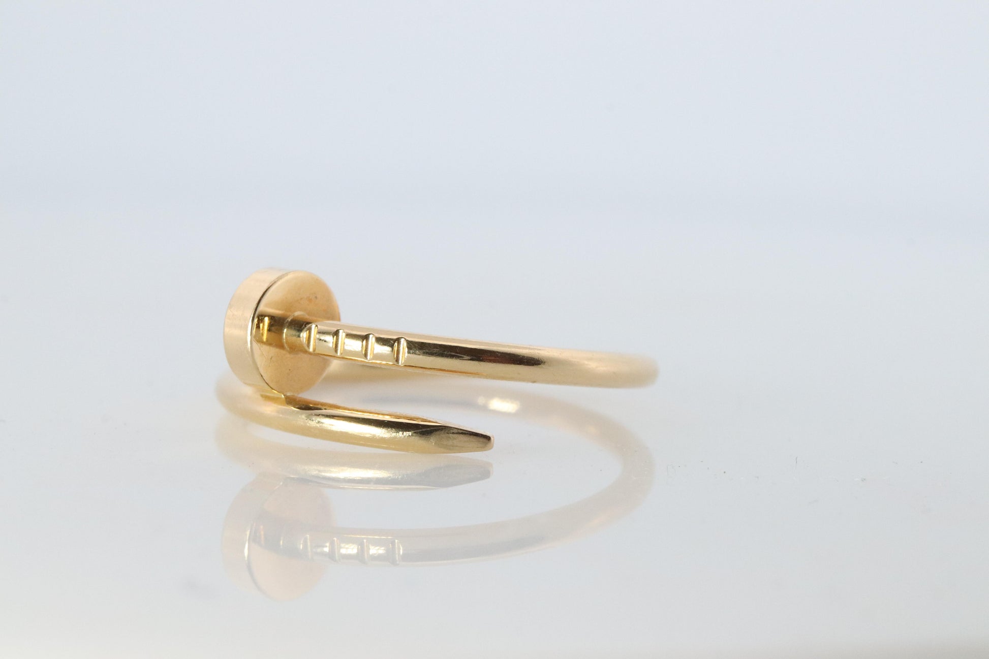 Vintage Cartier Juste un Clou Ring. 18k YG Original Papers Genuine Cartier Band.