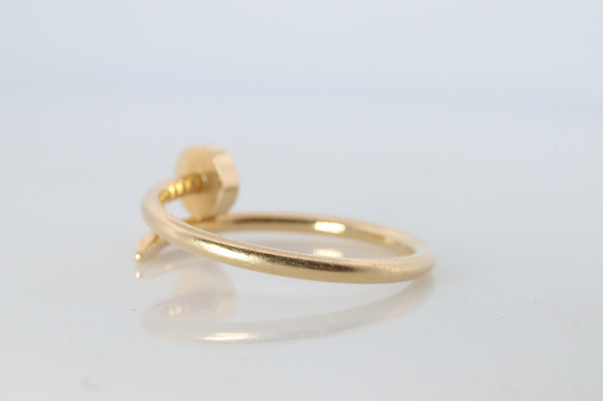 Vintage Cartier Juste un Clou Ring. 18k YG Original Papers Genuine Cartier Band.