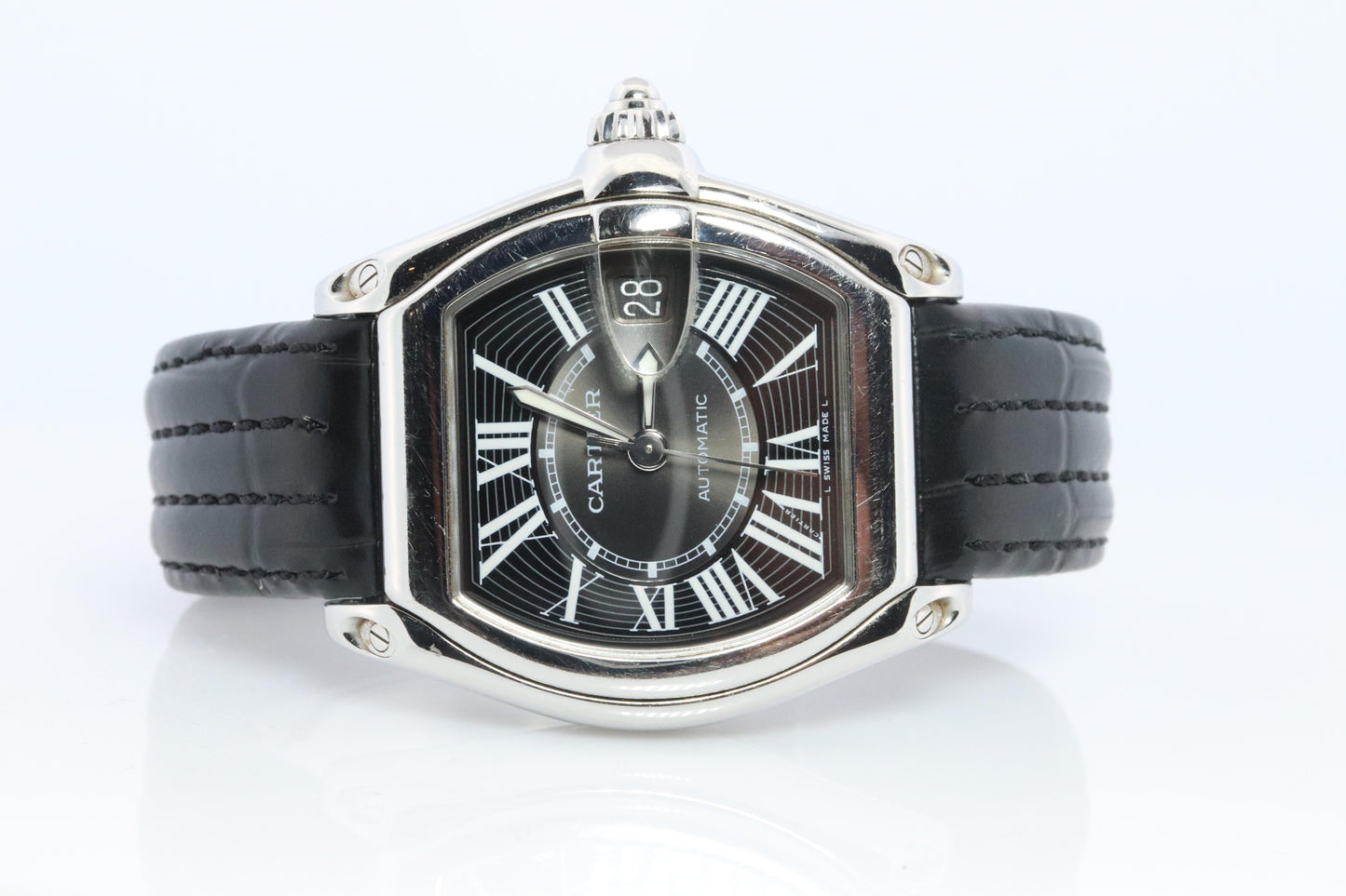 Cartier Roadster 2510. Black Dial Cartier Automatic W62041V3 Mens Watch