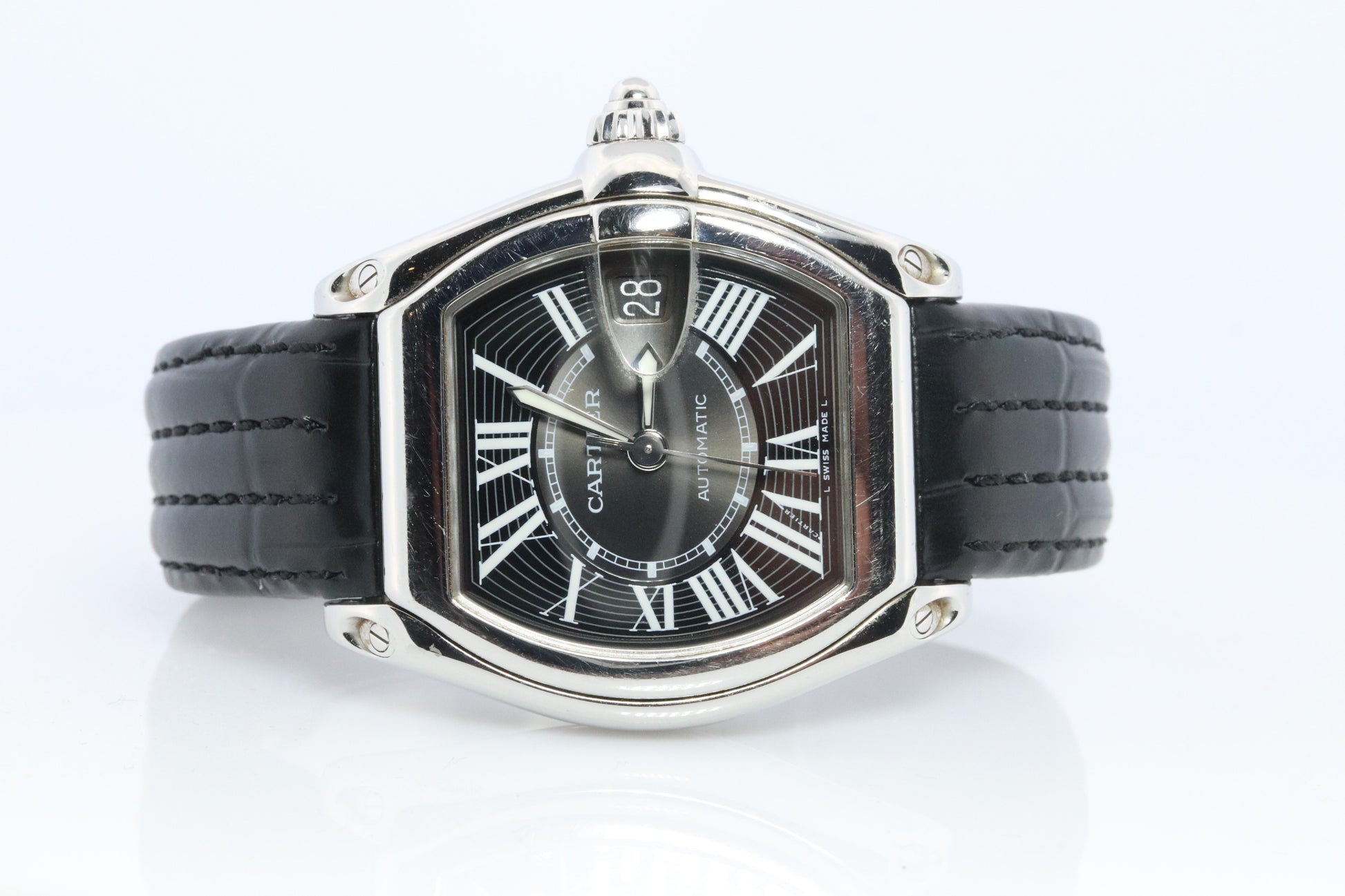 Cartier Roadster 2510. Black Dial Cartier Automatic W62041V3 Mens Watch