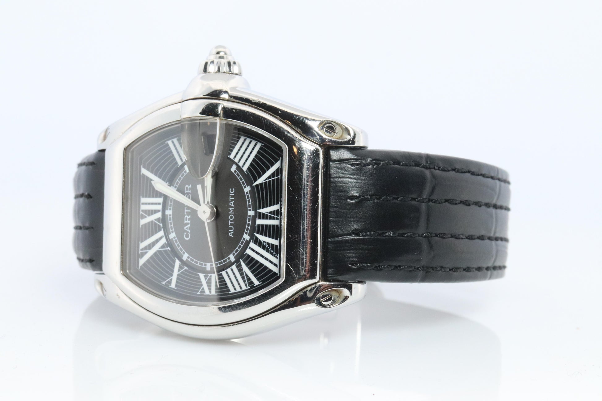 Cartier Roadster 2510. Black Dial Cartier Automatic W62041V3 Mens Watch