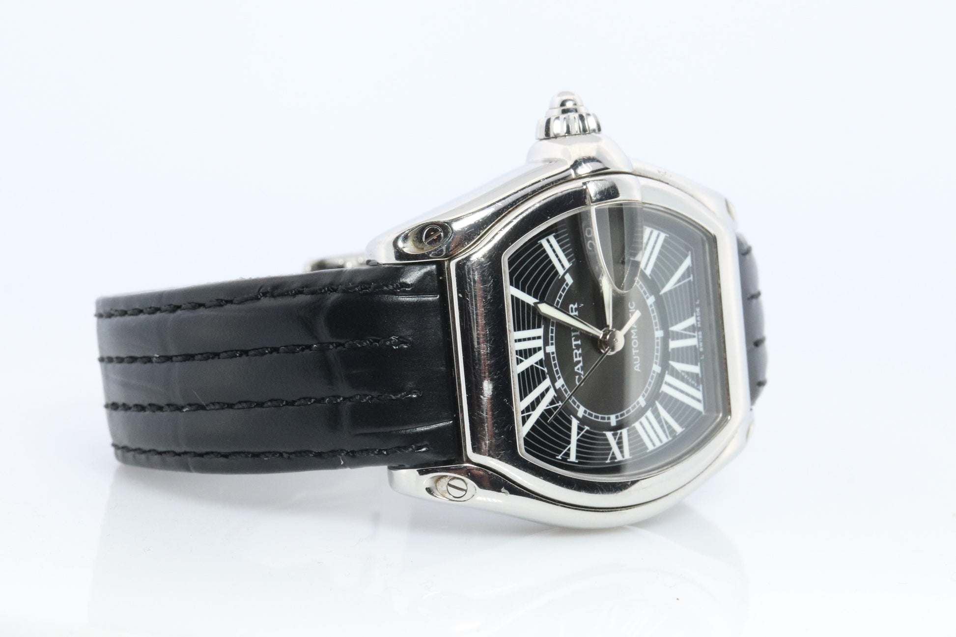 Cartier Roadster 2510. Black Dial Cartier Automatic W62041V3 Mens Watch
