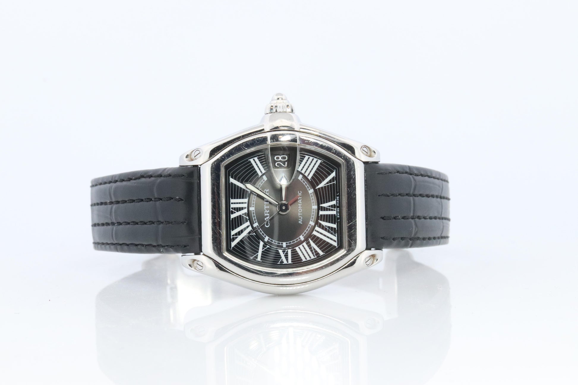 Cartier Roadster 2510. Black Dial Cartier Automatic W62041V3 Mens Watch