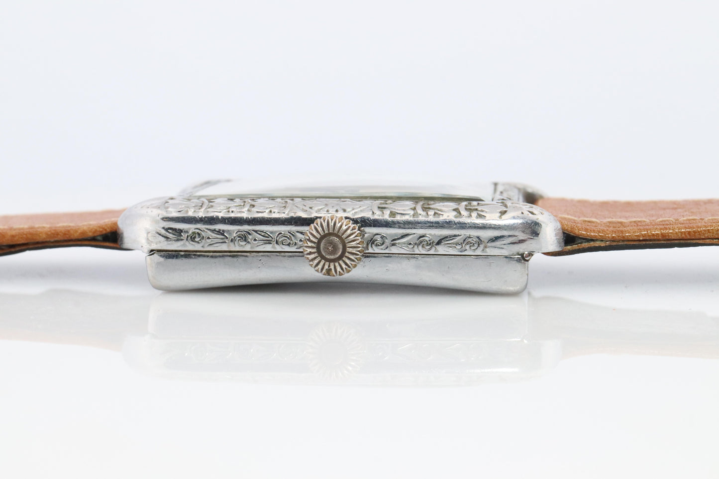 Antique HERMES Tank watch. Art Deco Genuine Hermes Manual wristwatch.