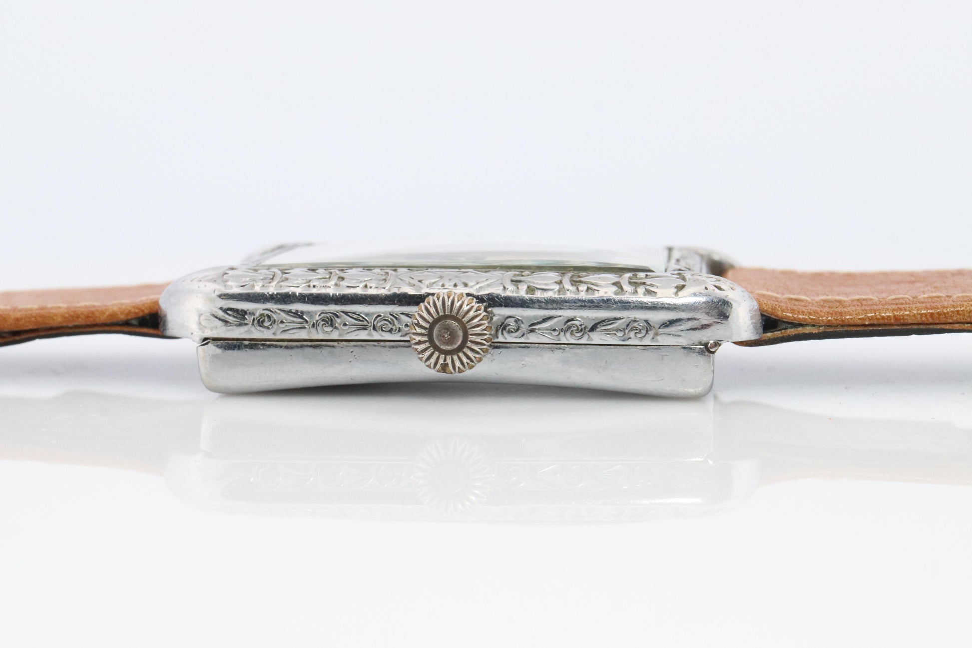 Antique HERMES Tank watch. Art Deco Genuine Hermes Manual wristwatch.