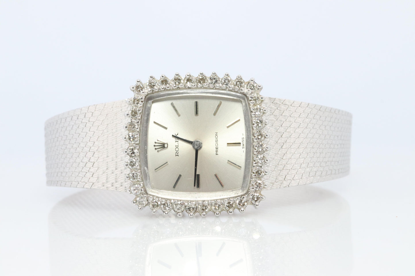 Genuine Rolex Watch. Diamond Bezel 1971 Ladies Manual ROLEX 2611 Precision