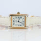 Vintage Must de Cartier Tank Gold Dial Watch. Vermeil ARGENT Small Tank