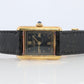Vintage Must de Cartier Tank Black Dial Watch Vermeil ARGENT Small Manual Tank